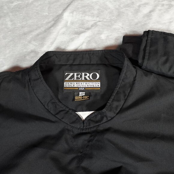 Vintage Zero Restriction Gore Tex Pullover Mens Large Golf Outdoors Black - Picture 8 of 15